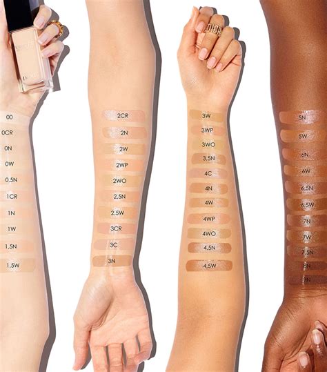 dior forever skin glow swatches 1n|Dior Forever Skin glow shades.